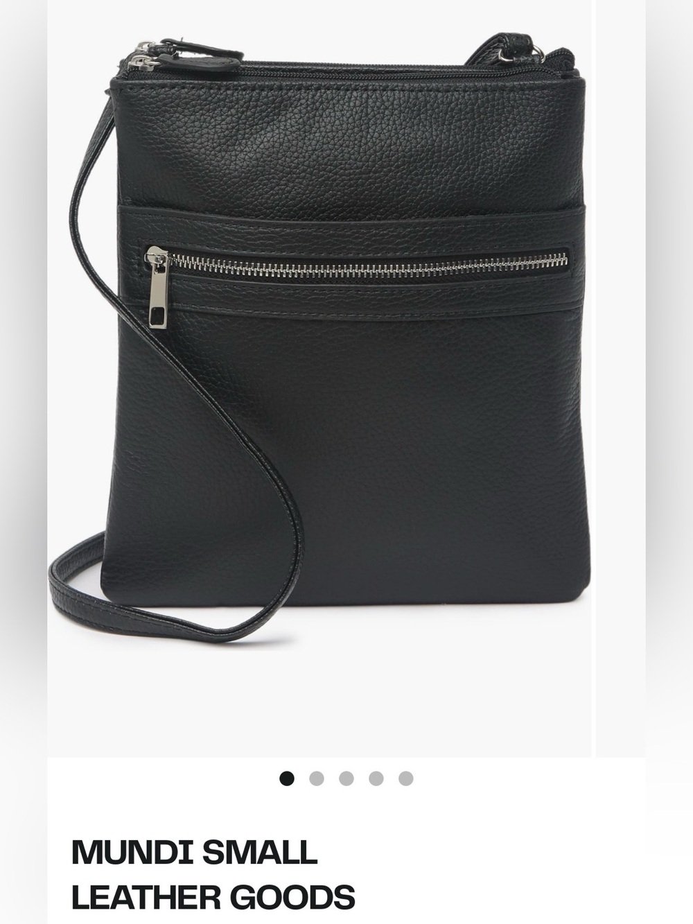 Mundi Small Leather Goods Black CroMundi Small Leather Goods Black Crossbody Bag